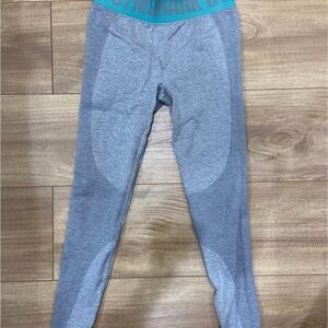 Gymshark Kids Gray and Teal Leggings